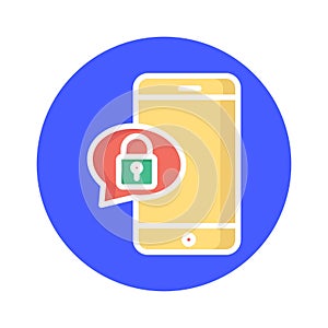 Encrypted chat Isolated Vector icon which can easily modify or edit