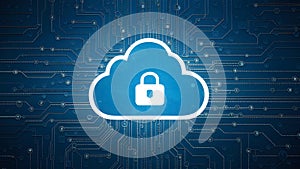 Encrypted Cloud Data Security & Transfer. Concept Data Encryption, Cloud Security, Data Transfer,