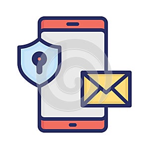 Encrypted email icon which can easily modify or edit