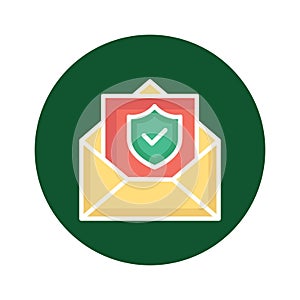 Encrypted email Isolated Vector icon which can easily modify or edit