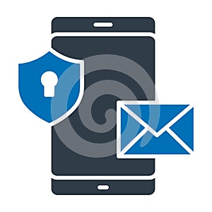 Encrypted email Isolated Vector icon which can easily modify or edit