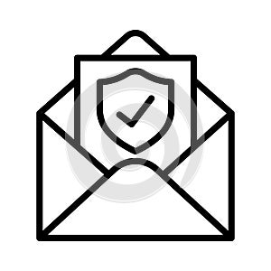 Encrypted email Isolated Vector icon which can easily modify or edit