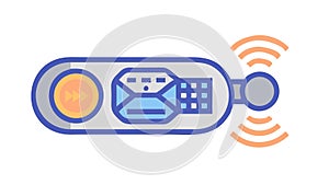 Encrypted Mail Message, Secure Digital Communication, vector design Generative AI