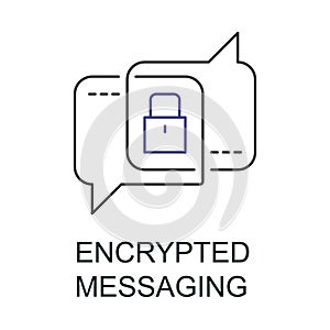 Encrypted Messaging Icon. Vector Icon Design photo