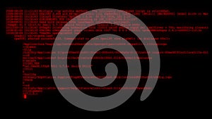 Encrypted programming security hacking code data flow stream on display new quality numbers letters coding techno joyful