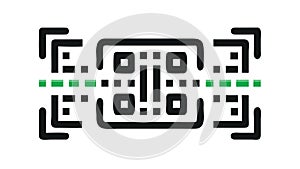 Encrypted QR Code with Secure Scan Icon, vector design Generative AI