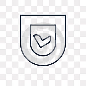 Encrypted vector icon isolated on transparent background, linear