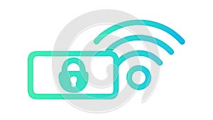 Encrypted Wi-Fi Connection: Wireless Network Security Icon, vector design Generative AI