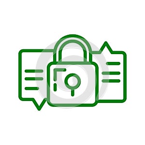 Encryption, cryptography key concept vector thin line icon