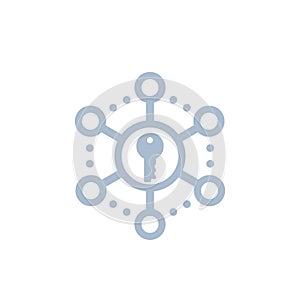 Encryption icon on white