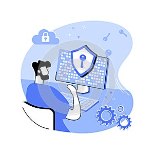 Encryption isolated cartoon vector illustrations.