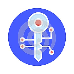 Encryption key icon which can easily modify or edit