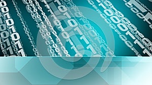 Layout template for binary code technology background with copy space and creative concept for cyber security presentation