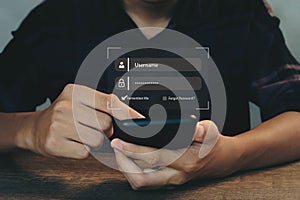 Encryption, secure internet access, cyber security protection User privacy security privacy concept