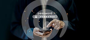 Encryption, secure internet access, cyber security, user privacy concept
