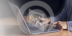 Encryption, secure internet access, cyber security, user privacy conceptt