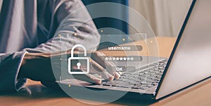 Encryption, secure internet access, cyber security, user privacy conceptt