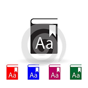 Encyclopedia multi color icon. Simple glyph, flat vector of library icons for ui and ux, website or mobile application