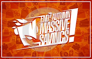 End of autumn massive savings sale banner