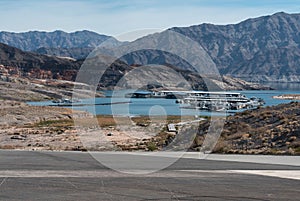 The end of the boat launch ramp, Callville Bay, Lake Mead