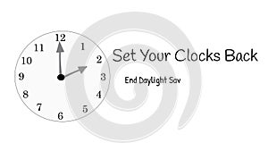 End daylight savings time banner