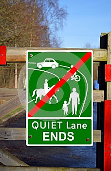 End of designated Quiet Lane