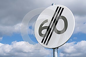 end of 60 km h speed limit
