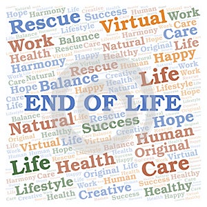 End Of Life word cloud