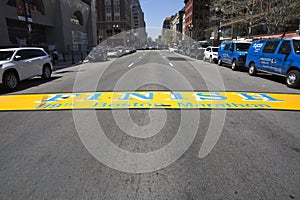 End line of Boston Marathon