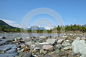 At the end of the McCarthy road, Kennicott river bank