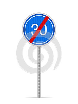 End of minimum speed road sign