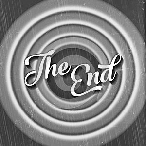 THE END old fashioned movie screen title