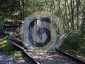End of old railway line