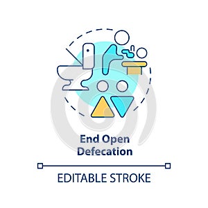 End open defecation concept icon