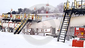 The end phase divider is tubular. Equipment for separating water from oil. Equipment oil fields of Western Siberia