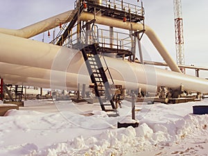 The end phase divider is tubular. Equipment for separating water from oil. Equipment oil fields of Western Siberia