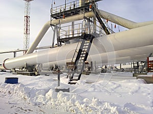 The end phase divider is tubular. Equipment for separating water from oil. Equipment oil fields of Western Siberia