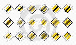 End of priority road sign vector design