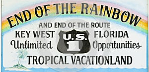 End of The Rainbow Sign Key West Florida