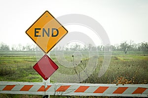 End of the Road Sign