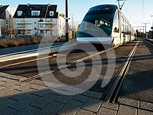 The end of the road. Tram rails are running out. Nowhere else to go