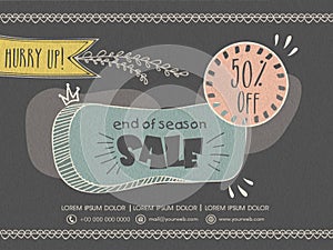 End of Season Sale Poster, Banner or Flyer.