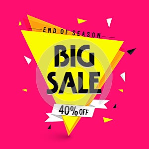 End of Season Sale Poster, Banner or Flyer.