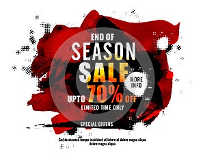 End of Season Sale Poster, Banner or Flyer design.