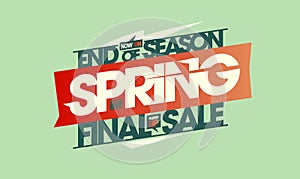 End of season Spring final sale banner mockup