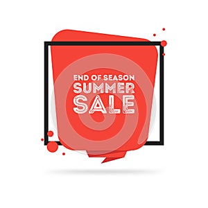 End of season summer big sale banner