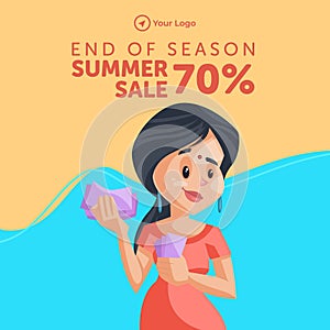 End of season summer sale banner design