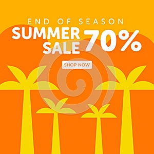 End of season summer sale banner design