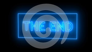 THE END Sign in Neon Style
