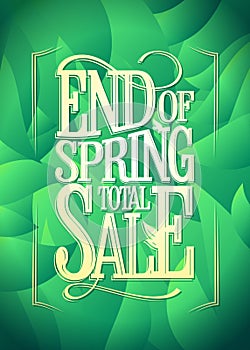 End of spring sale poster design concept